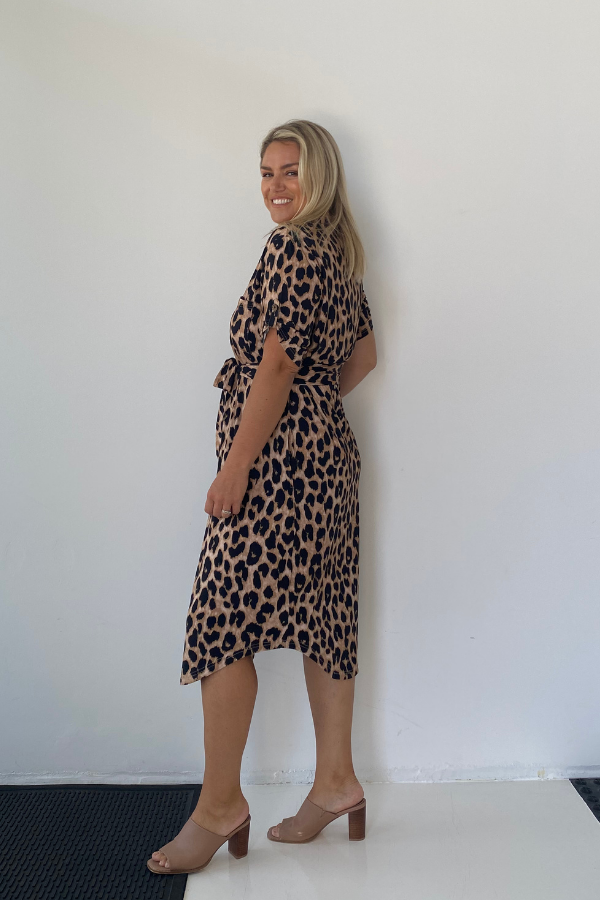 Lily Bamboo Shirt Dress - Luxe Leopard