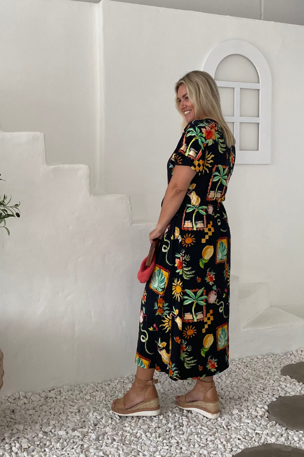 Zia Bamboo Dress -  Tropical Escape