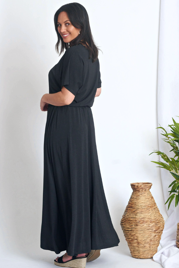 Penelope Maxi Skirt - Charcoal Marle